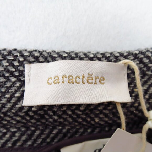 Caractère Wool Tweed and Velvet Box Pleated Multi Texture Mini Skirt 6 - Picture 7 of 14